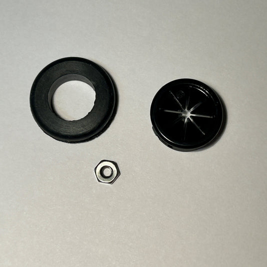 Enclosure Grommet (Essentra P/N GR3155A) Enclosure Bushing (Essentra P/N 22AF0875) #6-32 Hex Nut for grounding screw